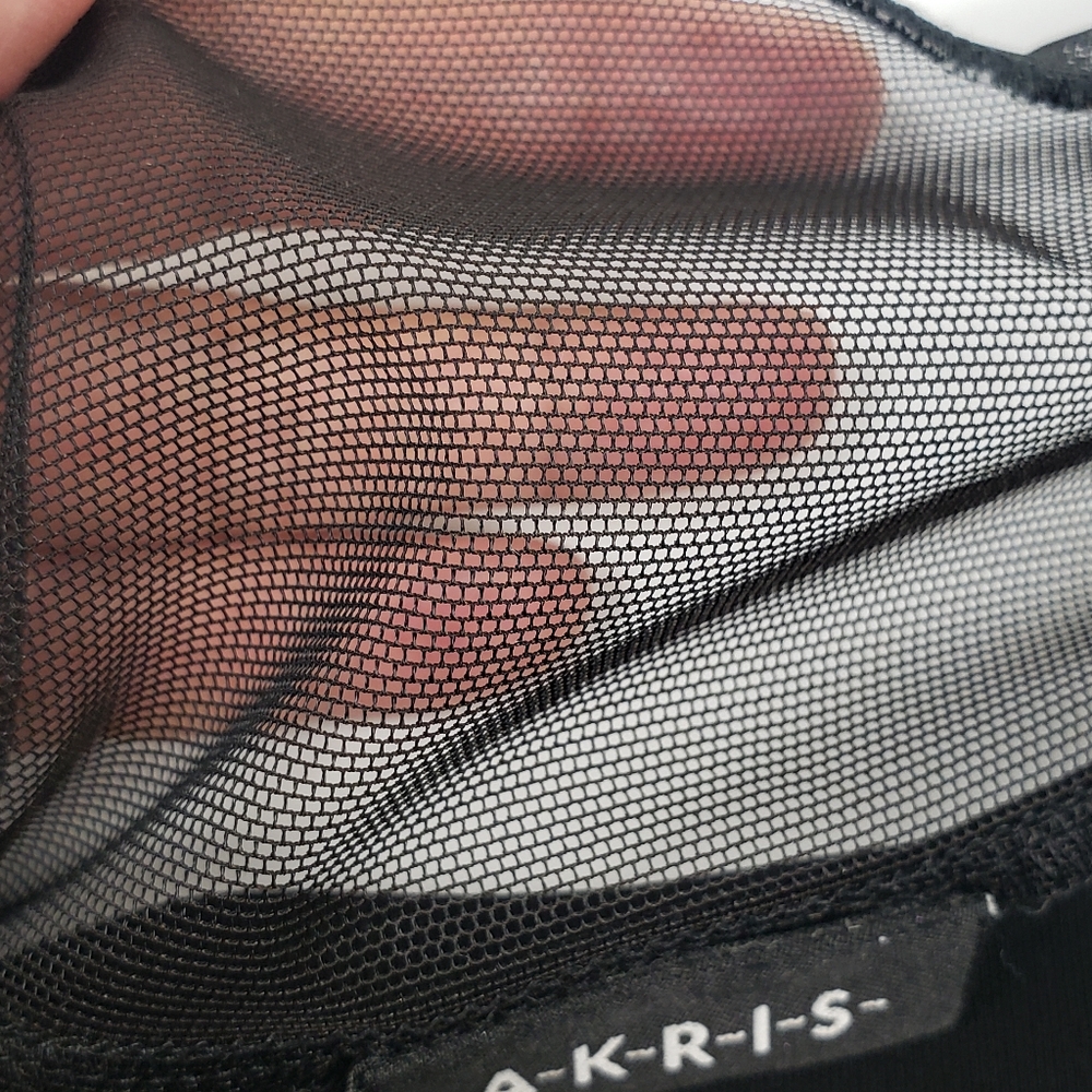 Akris Black Cowl Neck Sheer Pullover Basic Sleeve… - image 7